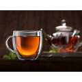 Haonai Double-Wall Insulated Coffee Mug Glass Tea Espresso Cups 8.5-Ounce Glass Coffee Mug
